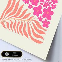 POSTER Set Mit 6 Minimalistischen In Pastellfarben Flower Power Drucke Von Landschaften Und Natur Für Innenarchitektur A3 & A4 Rahmen Aus Hellem Holz - Beige, Papier (29/3cm) - Nacnic