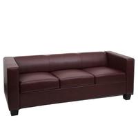 3-SITZER SOFA Rotbraun - Rotbraun, Textil (191/70/75cm) - MCW