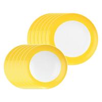 TAFELSERVICE Liberty Pure Colors Yellow Glow 12-tlg. - Gelb, Keramik (2/2/2cm) - Seltmann Weiden
