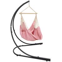 XXL-HÄNGESESSEL inkl. Gestell, 210 cm, Rosa - Rosa, Textil (140/210/160cm) - Amanka