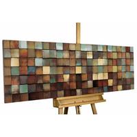 HOLZBILD Grün 144/44 cm - Braun/Grün, Holz (5/44cm) - KUNSTLOFT