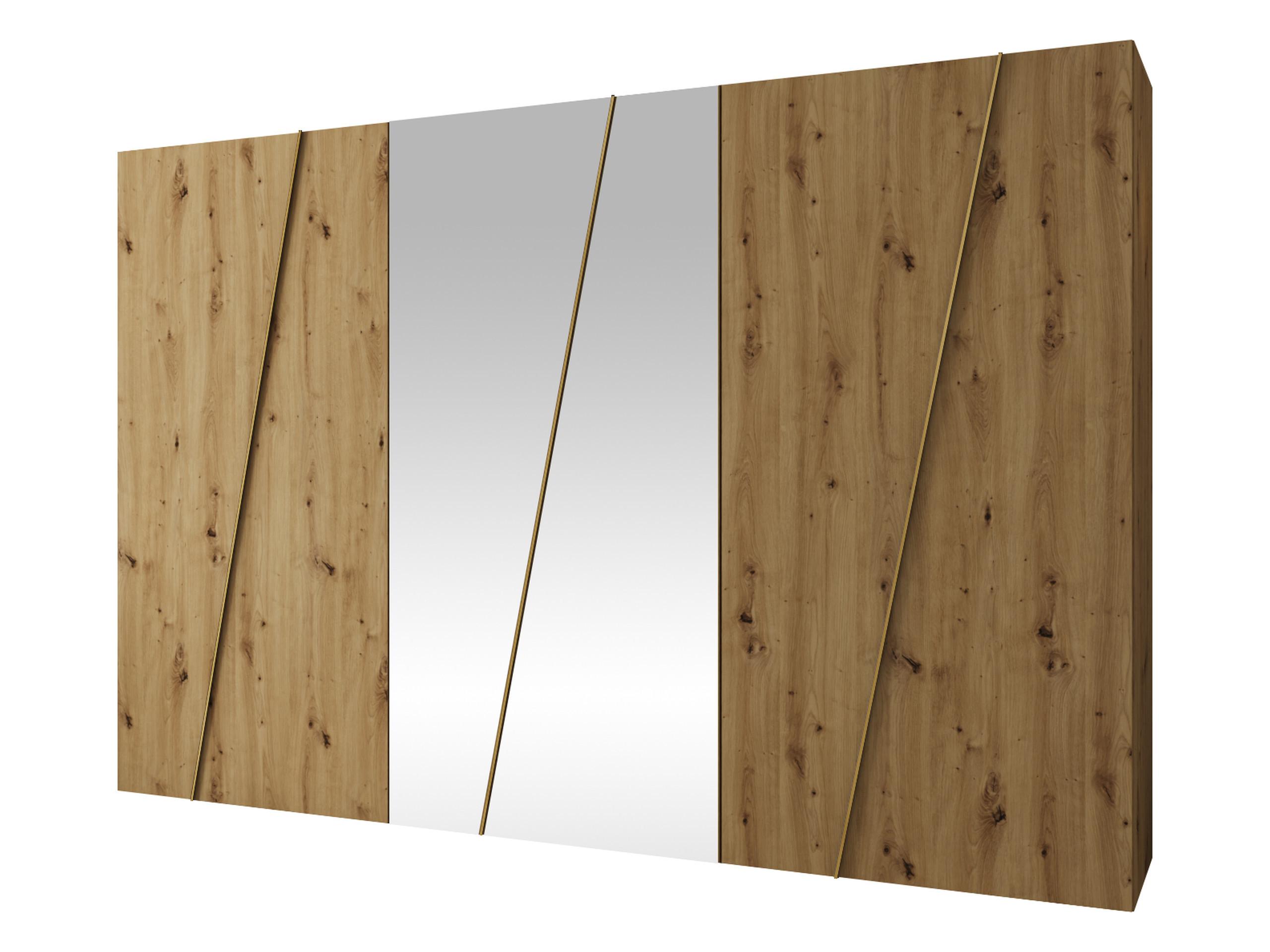 DREHTÜRENSCHRANK Zen 2L 300 cm - Goldfarben/Schwarz, Holzwerkstoff/Kunststoff (300/202/50cm) - MIRJAN24
