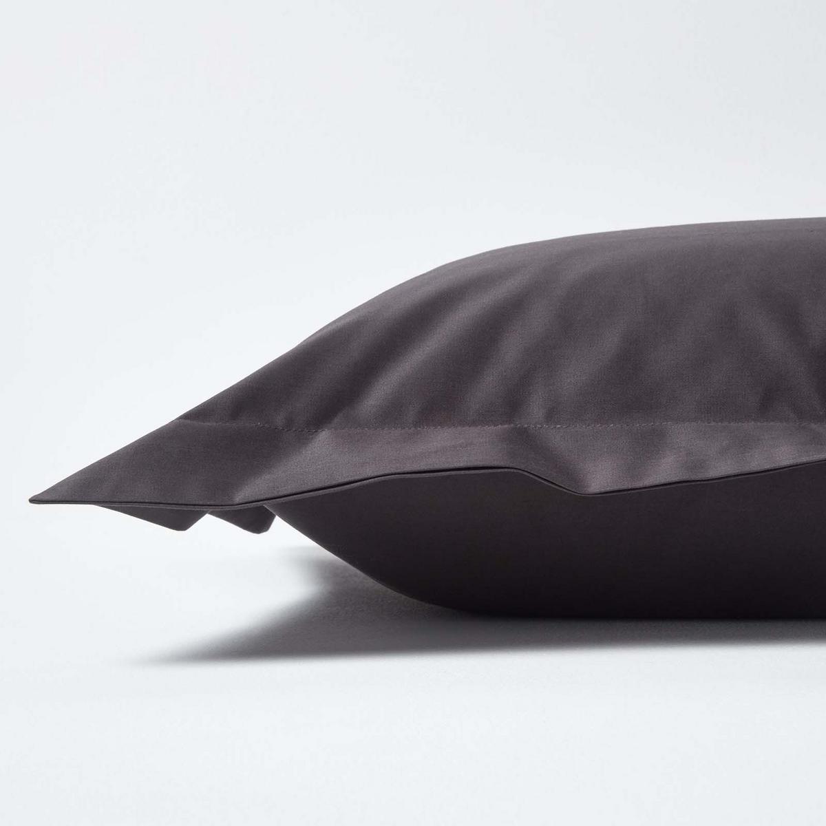 KISSENBEZUG Stehsaum Premium, Ägyptische Baumwolle, Fadendichte 1000 - Anthrazit, Textil (48/74cm) - Homescapes