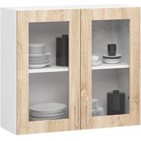 HÄNGESCHRANK Weiß, Eiche Sonoma 72/80/30,5 - Weiß/Sonoma Eiche, Holzwerkstoff (80/72/30.5cm) - RAUMHIRSCH FURNITURE