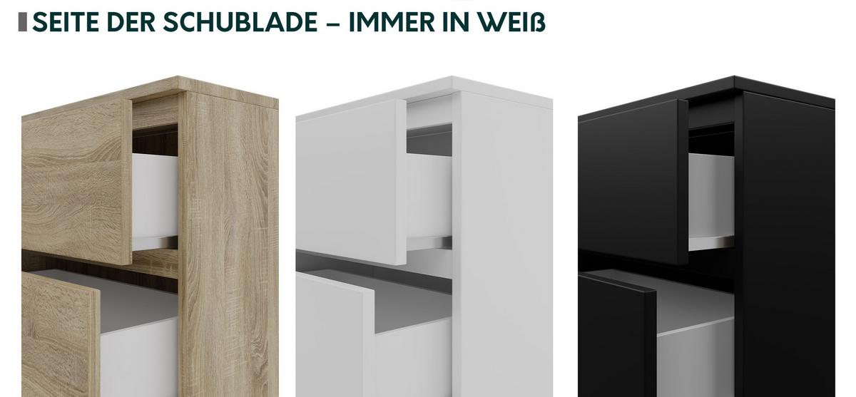 DREHTÜRENSCHRANK Malwa 2D3SZ - Weiß, Holzwerkstoff (52/202/100cm) - MIRJAN24