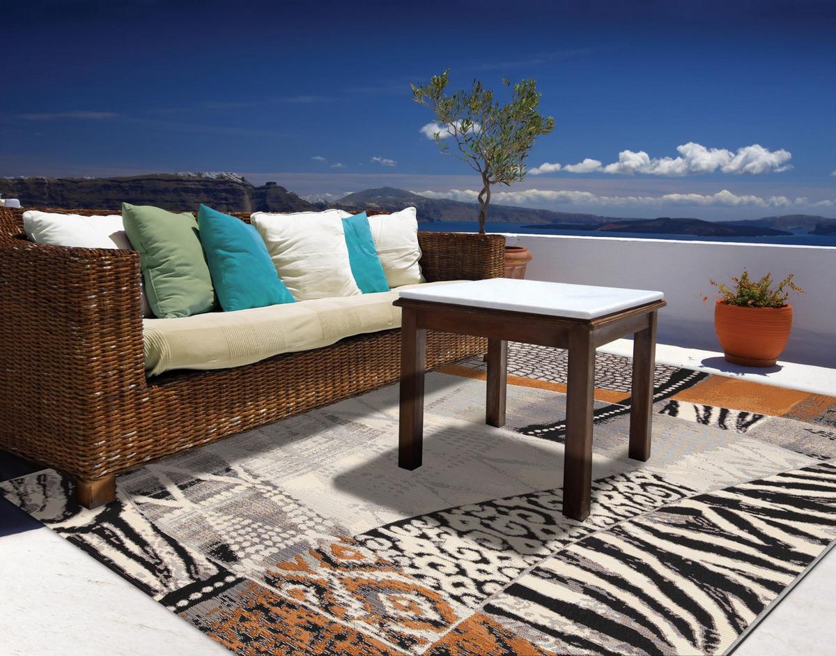 OUTDOORTEPPICH Aurora 80x165 cm - Multicolor, Textil (80/165cm) - Gino Falcone