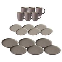 TAFELSERVICE Jasper taupe 18er Set - Taupe, Keramik (2/2/2cm) - Ritzenhoff Breker