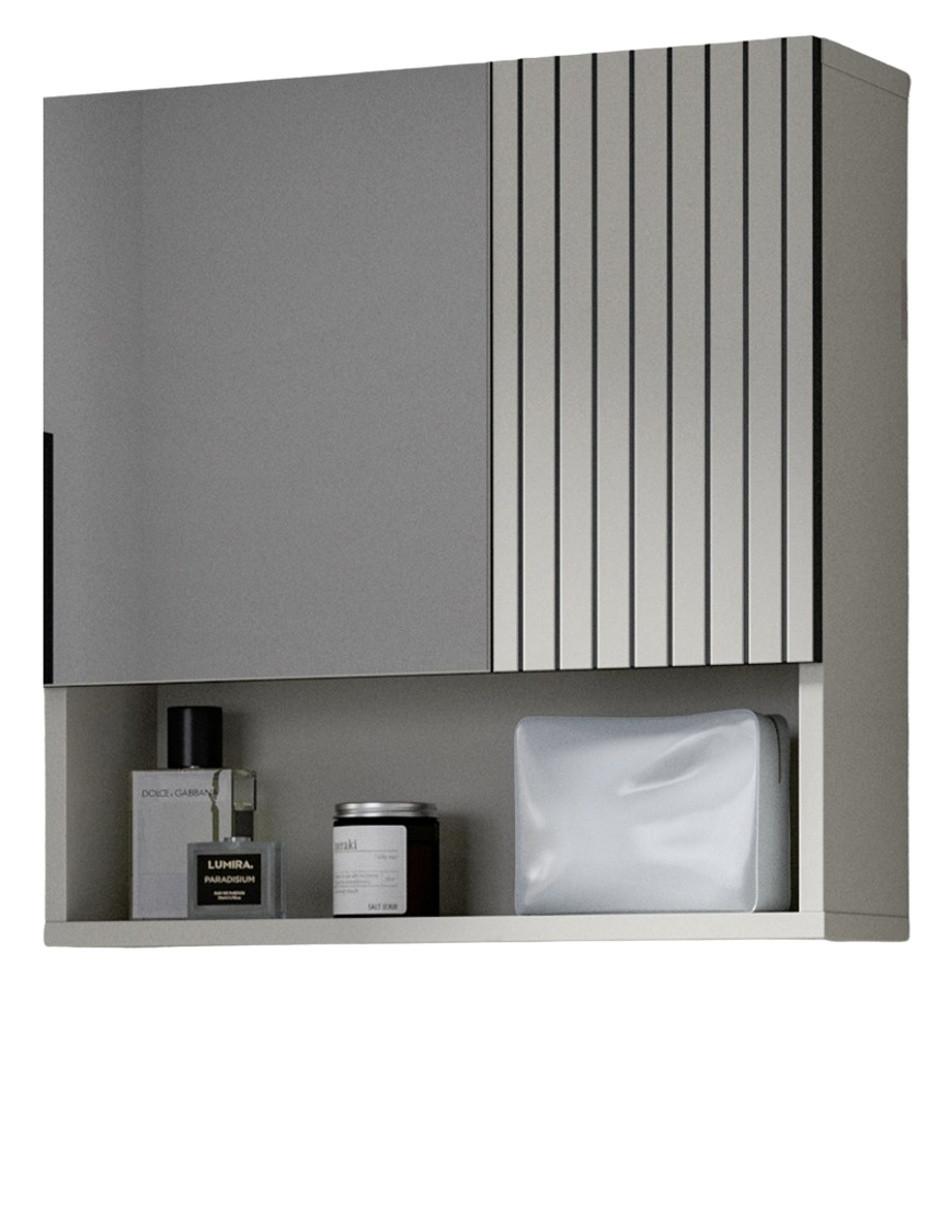 SPIEGELSCHRANK Kaschmir, Badschrank mit Spiegel 54 cm - Kaschmir, Glas/Holzwerkstoff (54/55/17cm) - Inn.Furn