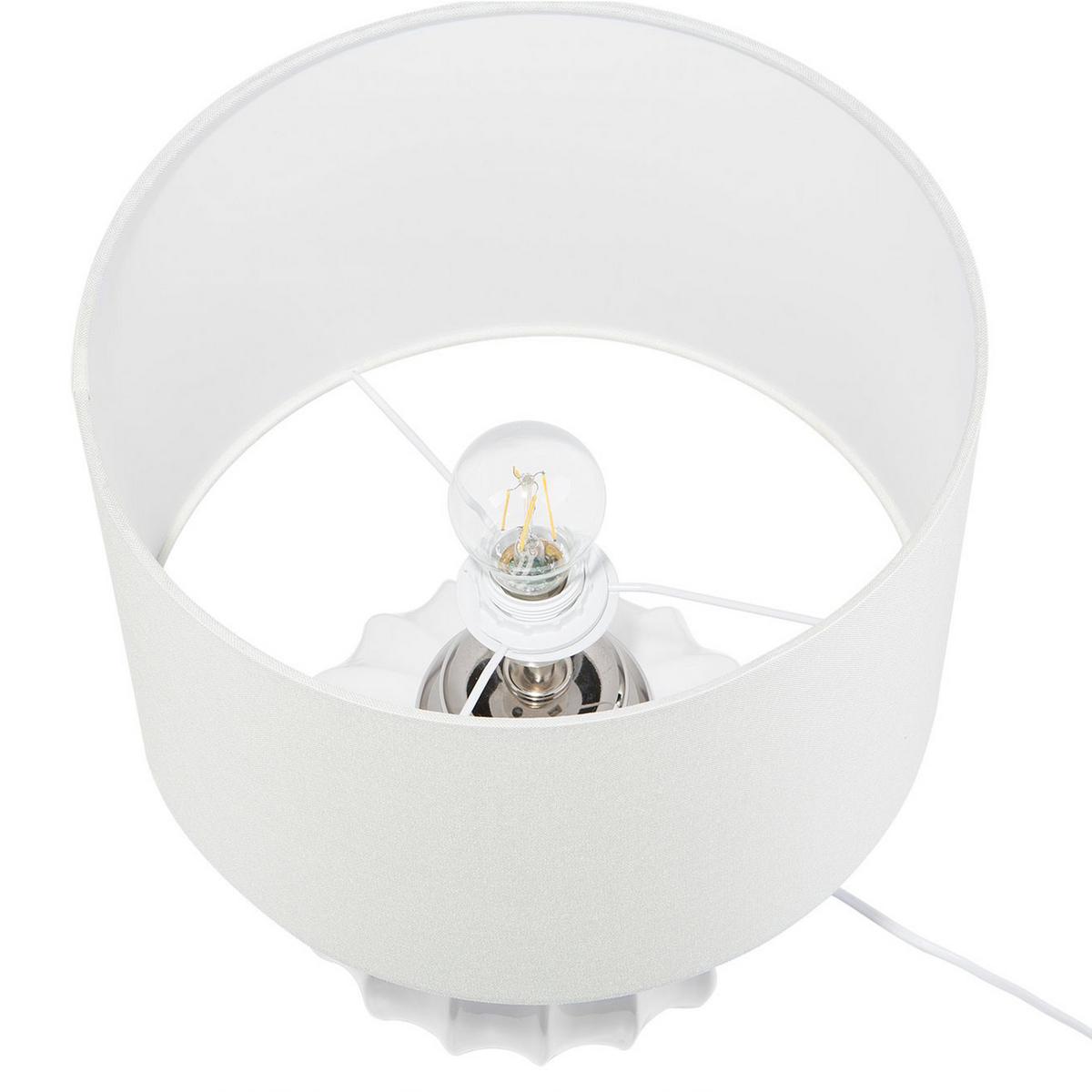 TISCHLAMPE Neris 33/33/45 cm - Silberfarben, Keramik (33/33/45cm) - Beliani