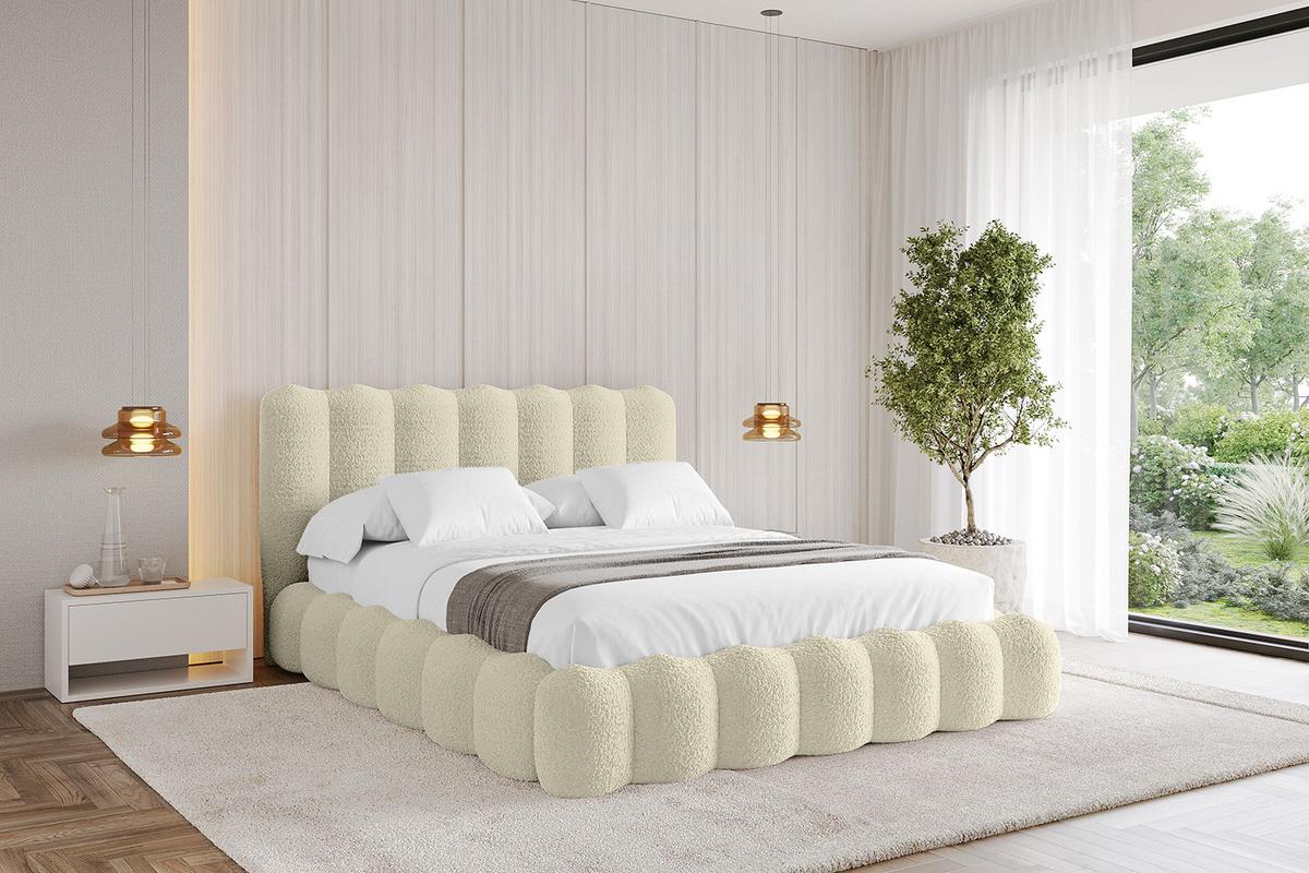 POLSTERBETT mit Bettkasten und Lattenrost, Boxbett ohne Matratze - SORA 180x200 Beige - Taupe, Holzwerkstoff/Textil (180/200cm) - ALTDECOR