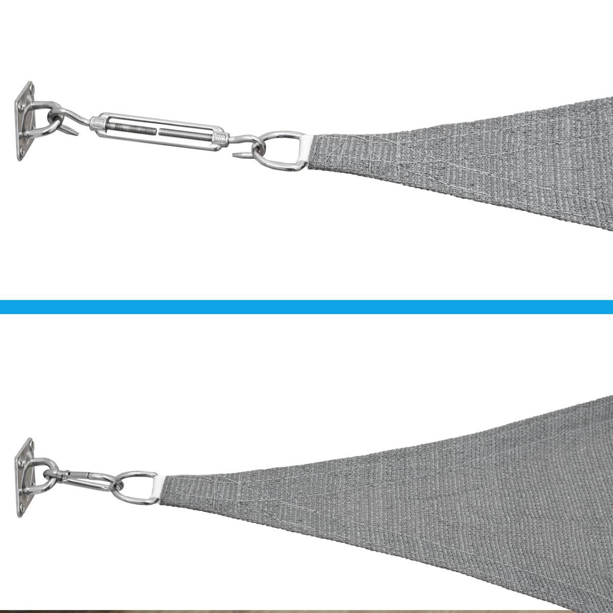 SONNENSEGEL Luftdurchlässig 500 cm Grau - Grau, Kunststoff (500/500cm) - Amanka