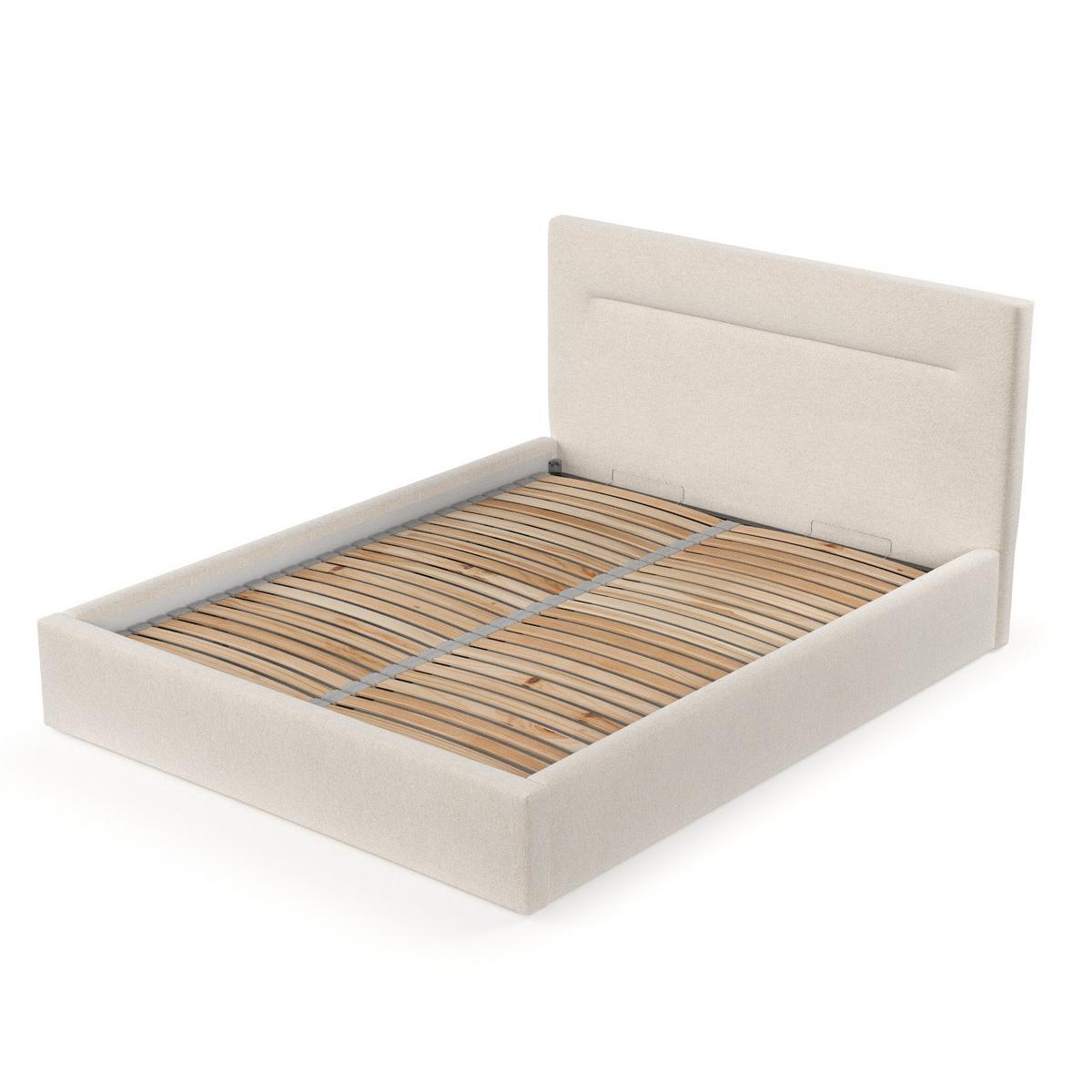 POLSTERBETT Liline 160/200 cm Ecru im Asti Stoff - Ecru/Schwarz, Holz/Holzwerkstoff (160/200cm) - AltaBeds
