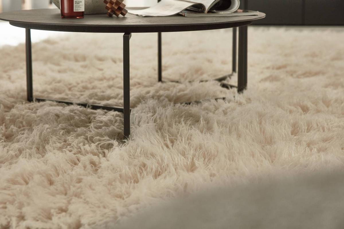 TEPPICH Luxus Flokati 2500 210x210 cm - Champagner, Textil (210/210cm) - Rug and Roll