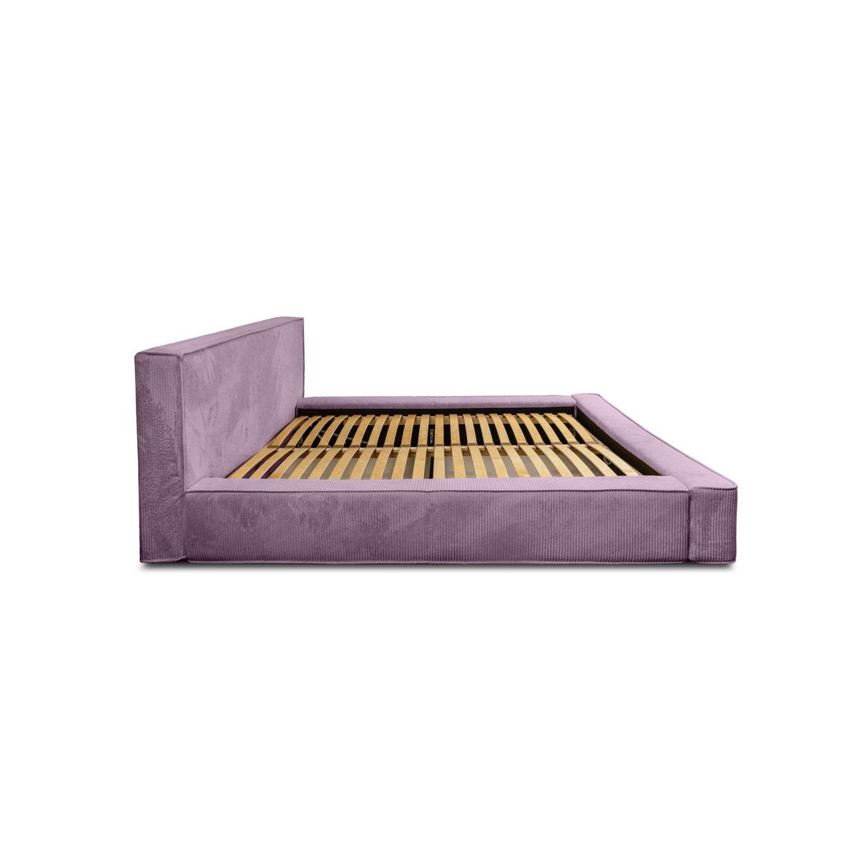 POLSTERBETT Modesto In Lincoln - Flieder, Holzwerkstoff/Textil (140/200cm) - Fun Möbel