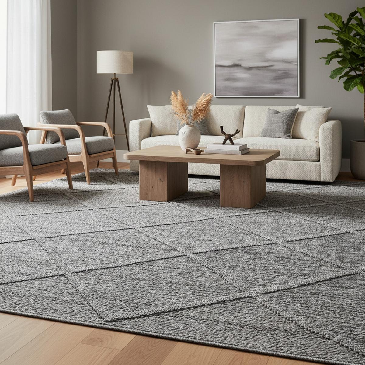 TEPPICH Outdoor IMST in Grau, im Boho-Stil, 120 x 170 cm - Grau, Textil (120/170cm) - KADIMA DESIGN