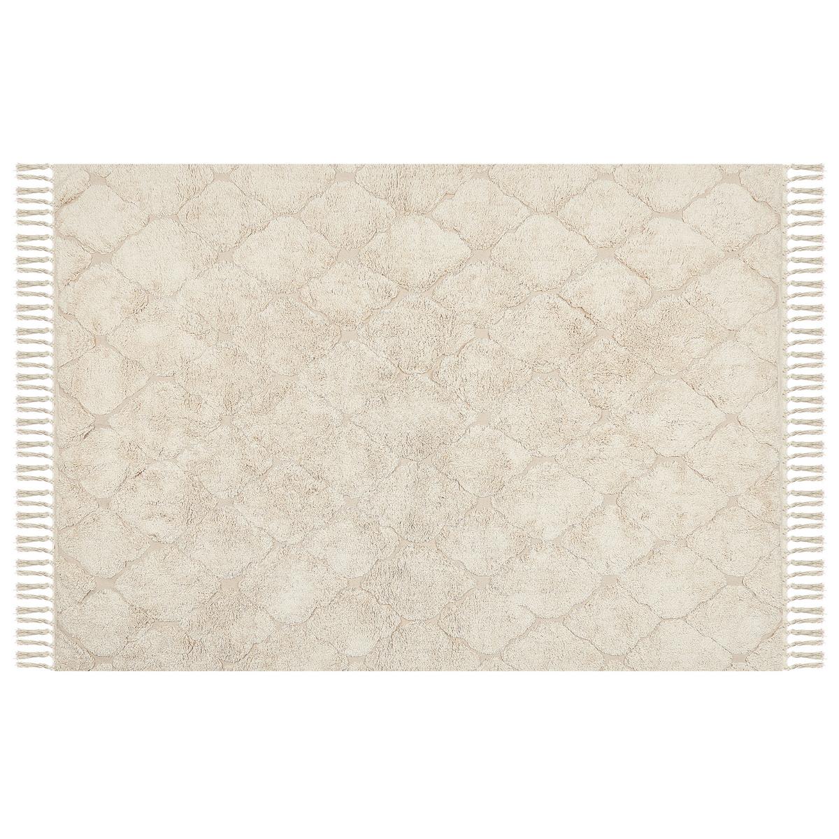 KURZFLOR-TEPPICH Silchar 200/140 cm - Beige, Textil (140/200cm) - Beliani