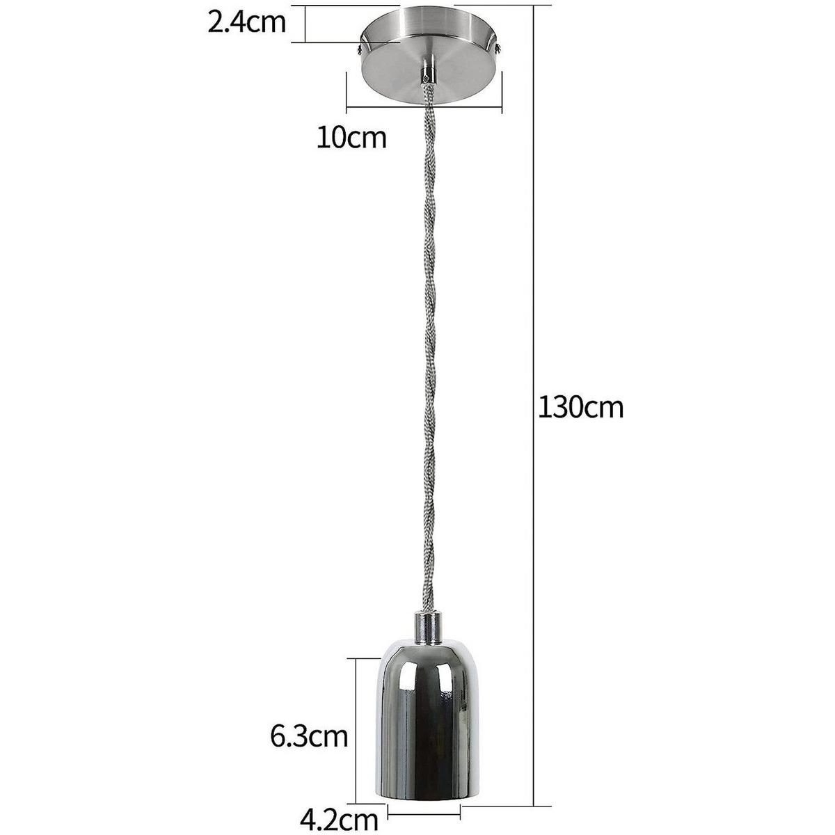 PENDELLEUCHTE Rainer 10/10/130 cm - Silberfarben, Metall (10/10/130cm) - Nettlife