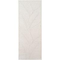 LÄUFER Outdoor, Fußbodenheizung-geeignet, mit Blattmotiv, ENGADIN in Creme, 80 x 150 cm - Creme, Textil (80/150cm) - KADIMA DESIGN