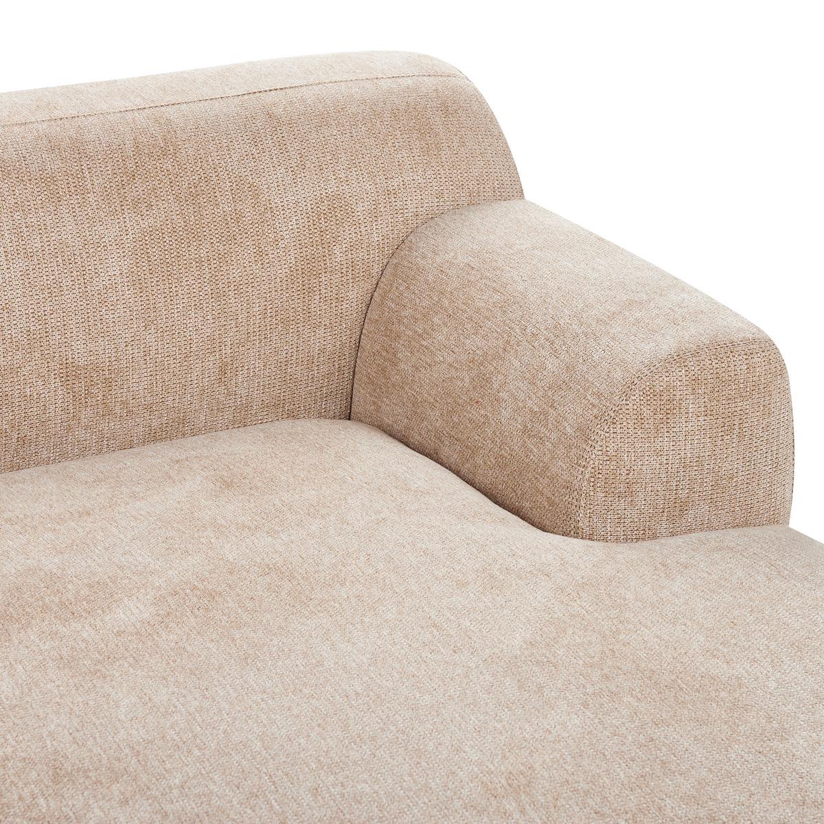 ECKSOFA 3-Sitzer Stoff Beige linksseitig Holt - Beige, Textil (241/159cm) - Beliani