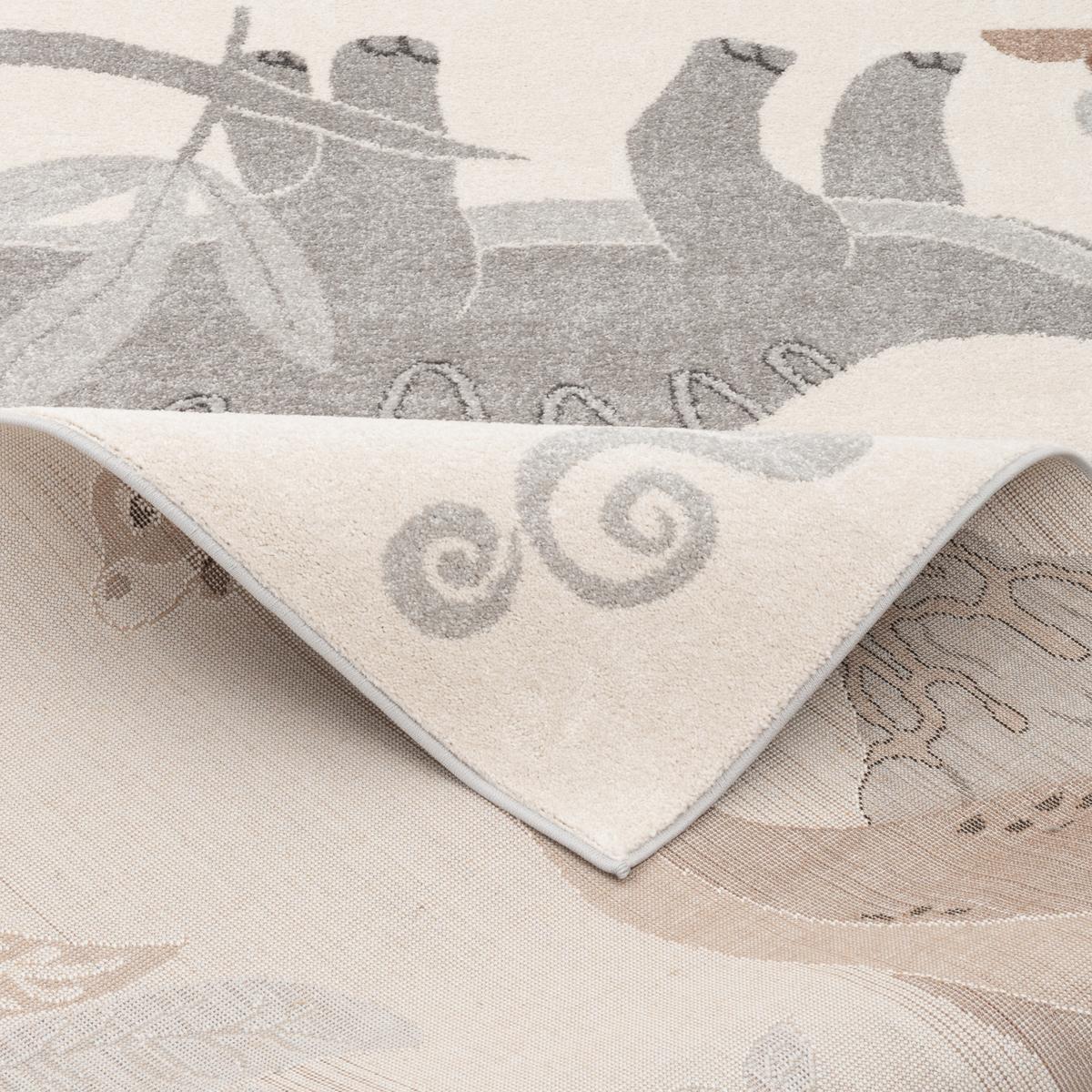 KINDER TEPPICH SOFTSTAR KIDS DINOWELT - Grau, Textil (160/230cm) - Pergamon