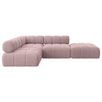 ECKSOFA modulares Sofa Favio-L1 - 285x190x70 cm Rosa Cord - Rosa, Holzwerkstoff/Textil (285/190cm) - ALTDECOR