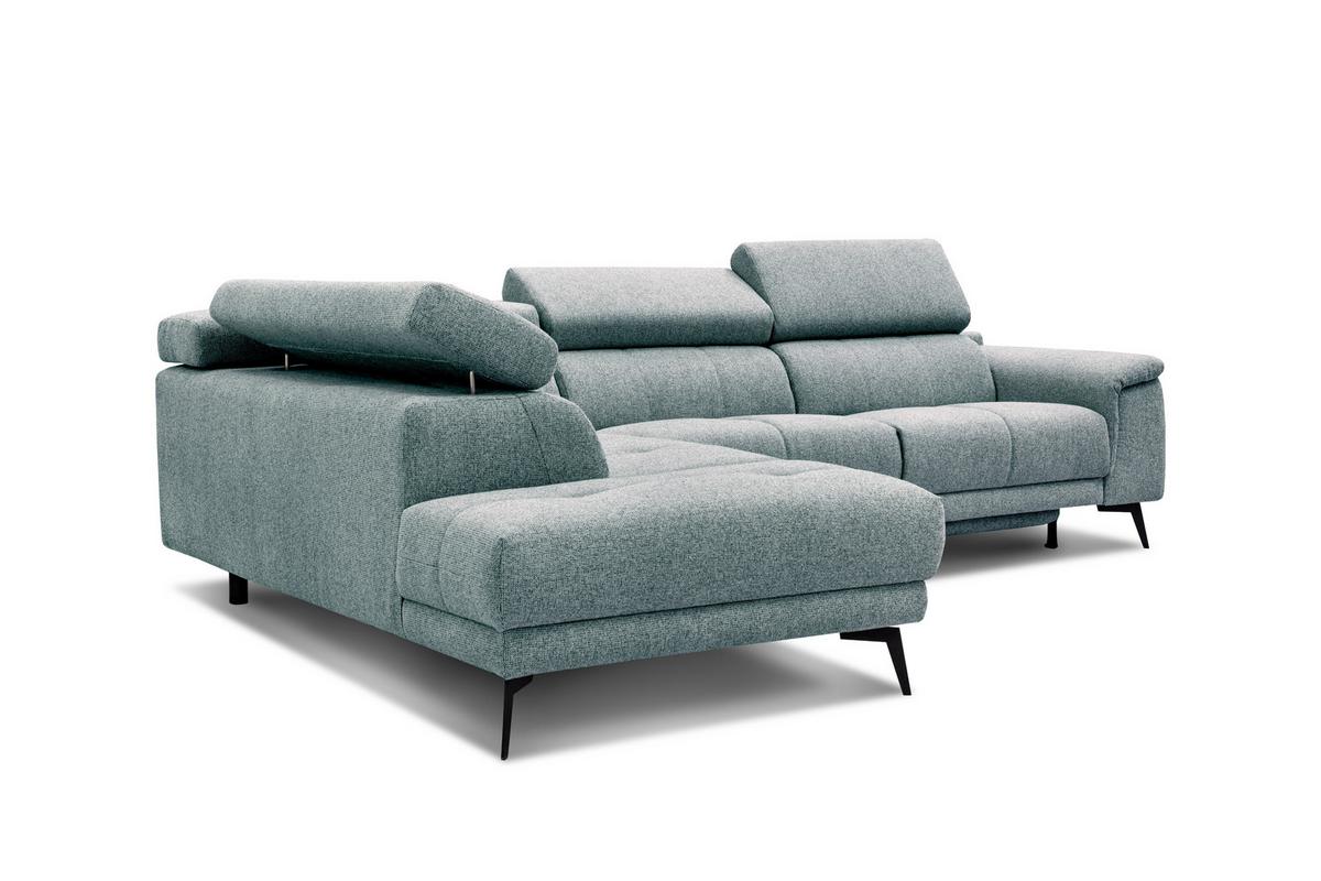 ECKSOFA FIERO 5-Sitzer mit 1 Relaxfunktion, mintgrün - Mintgrün, Holzwerkstoff/Textil (228/290cm) - Wozimo