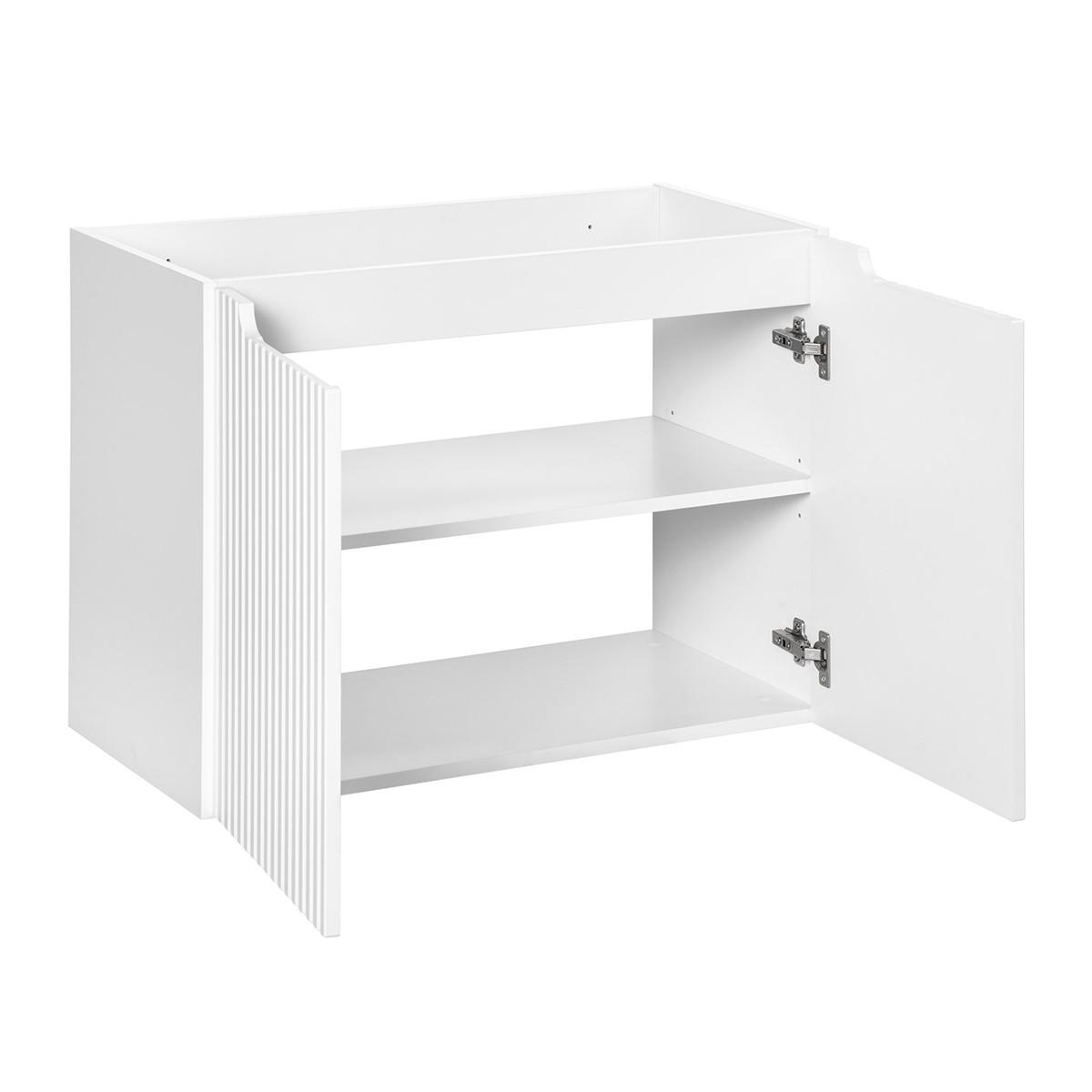 WASCHTISCHUNTERSCHRANK 80cm Riva Weiß - Weiß, Holzwerkstoff (80/57/39cm) - Petits-meubles