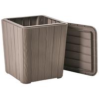 AUFBEWAHRUNGSBOX 40/40 cm Taupe - Taupe, Kunststoff (40/42/40cm) - Beliani