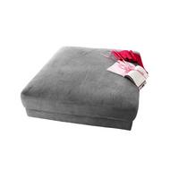 BIG HOCKER MADELINE Grau Cord - Grau, Textil (120/43/120cm) - KAWOLA