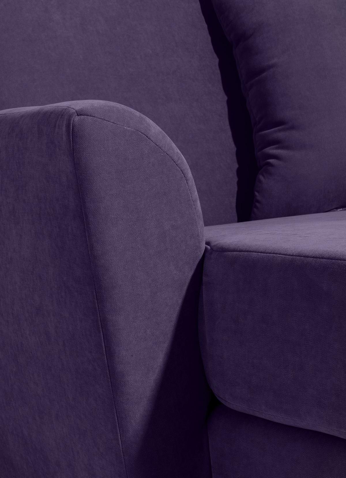 SESSEL XXL Karil Bezug Veloursstoff Buche natur / violett - Lila, Kunststoff (136/107/142cm) - 58aufmkessel
