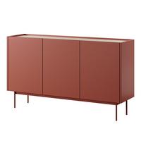 SIDEBOARD COLORE 144/83/37 cm mit 3 Türen Rot - Rot, Holzwerkstoff (144/83/37cm) - MASSENO