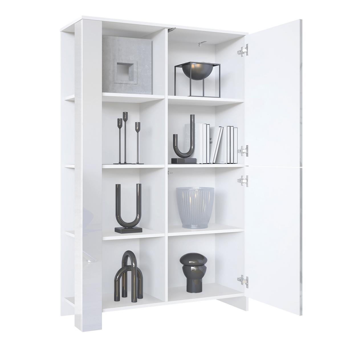 WOHNZIMMERSET Venedig Beton Oxid Optik - Hellgrau, Holzwerkstoff (248/151.5/36cm) - Vladon