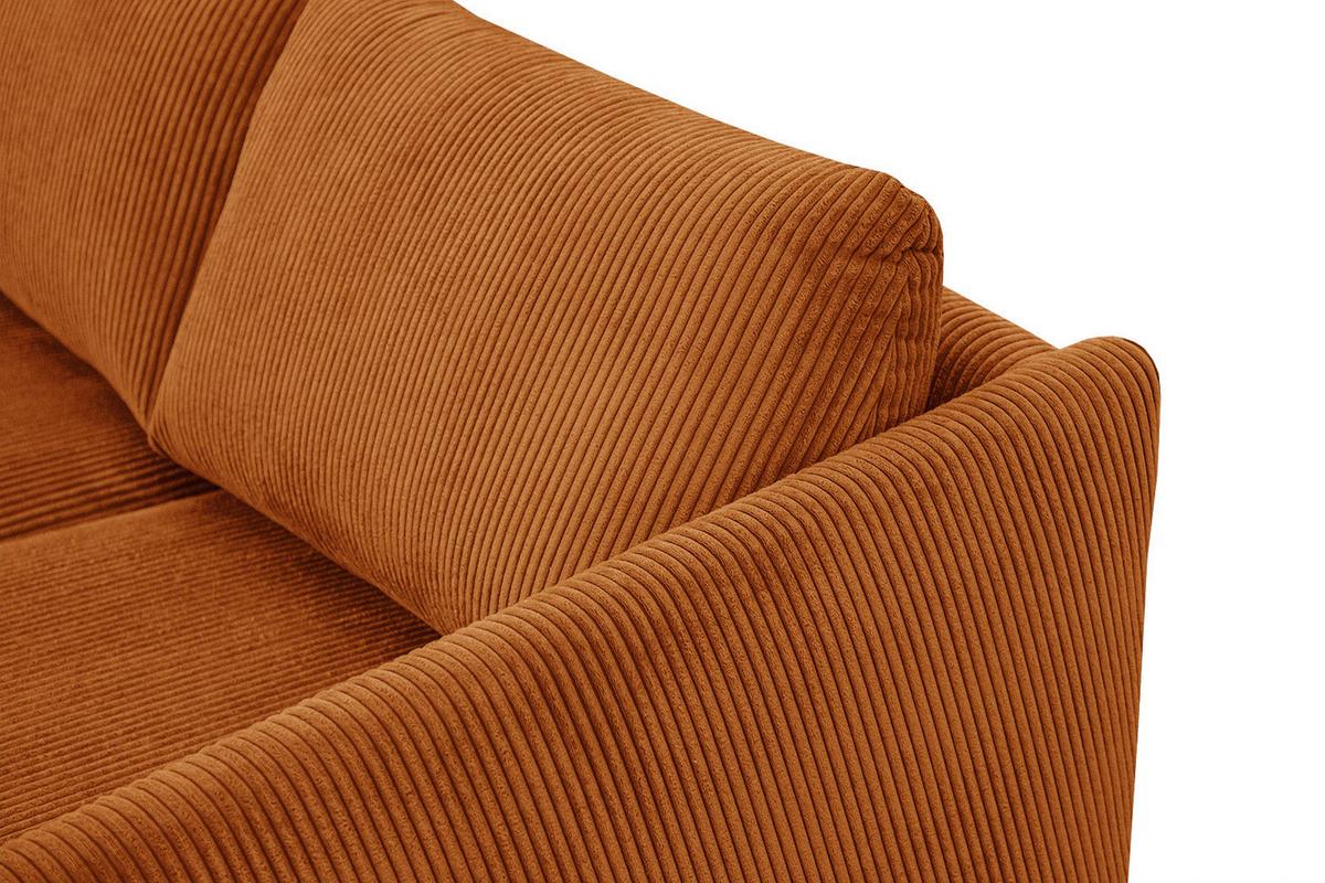 SOFA VILT 2,5-Sitzer, orange - Schwarz/Orange, Holzwerkstoff/Textil (202/89/94cm) - Wozimo