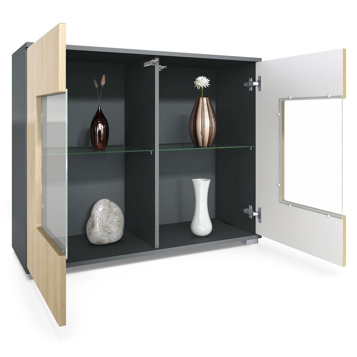 KOMMODE Grömitz Eiche Ribbeck - Alteiche, Holzwerkstoff (92.5/75.5/35cm) - Vladon