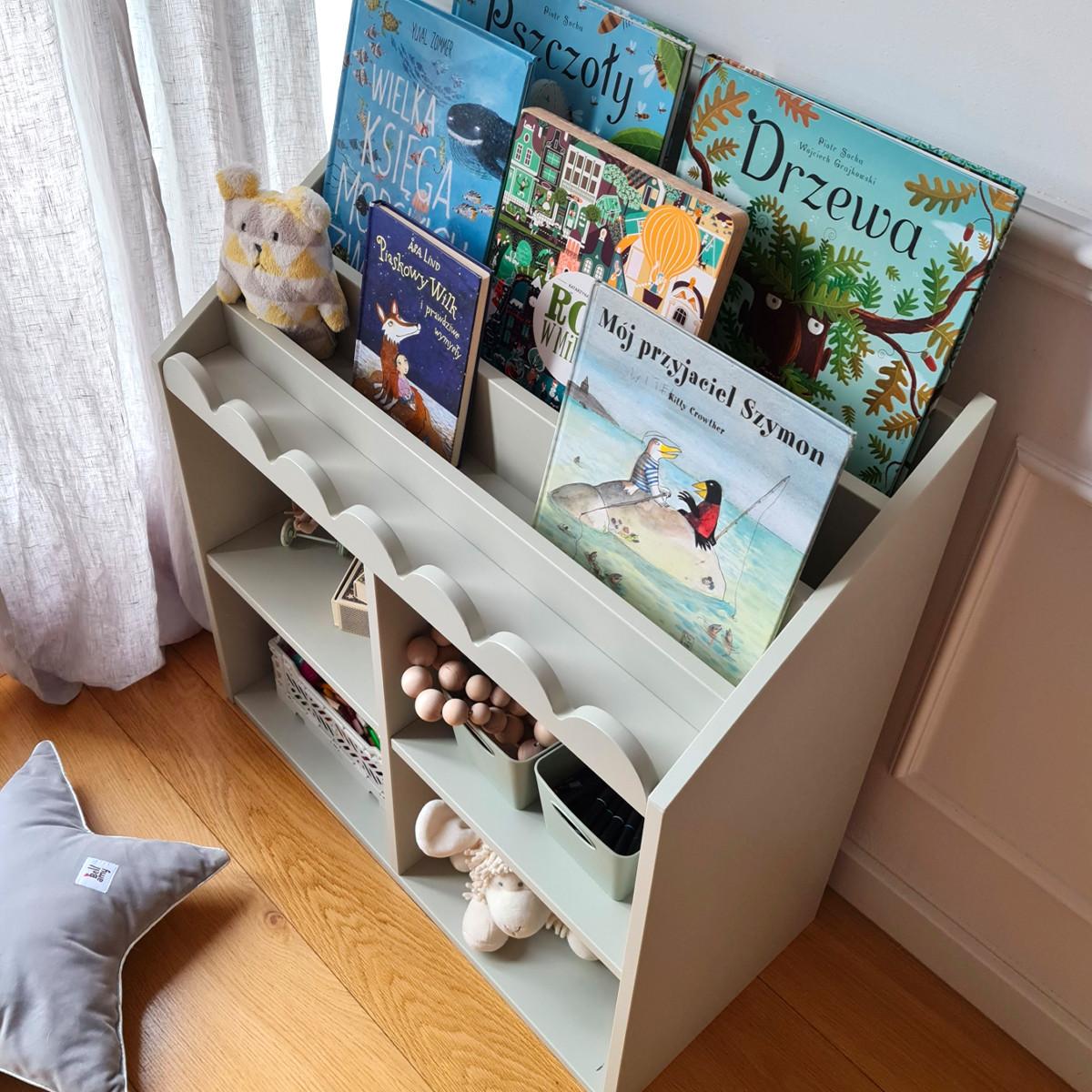 BÜCHERREGAL Book Nook Salbeigrün - Grün, Holzwerkstoff (71/76/33cm) - Petits-meubles