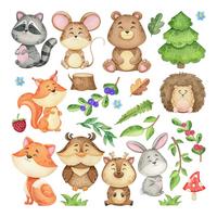 WANDAUFKLEBER 60x64cm - Niedliche Tiere - Multicolor, Kunststoff (60/64/0.1cm) - Wallfluent