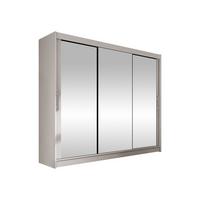 KLEIDERSCHRANK Aston III - Kaschmir/Silberfarben, Holzwerkstoff/Kunststoff (250/215/58cm) - MIRJAN24