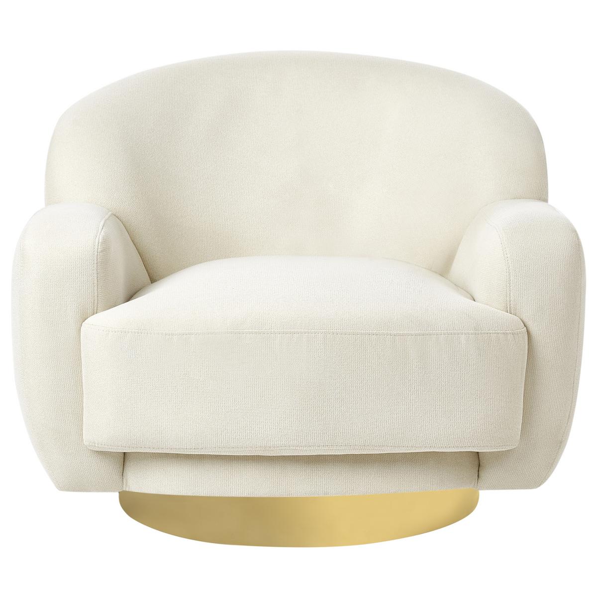 SESSEL Hellbeige Lejre - Beige/Goldfarben, Textil (92/70/83cm) - Beliani
