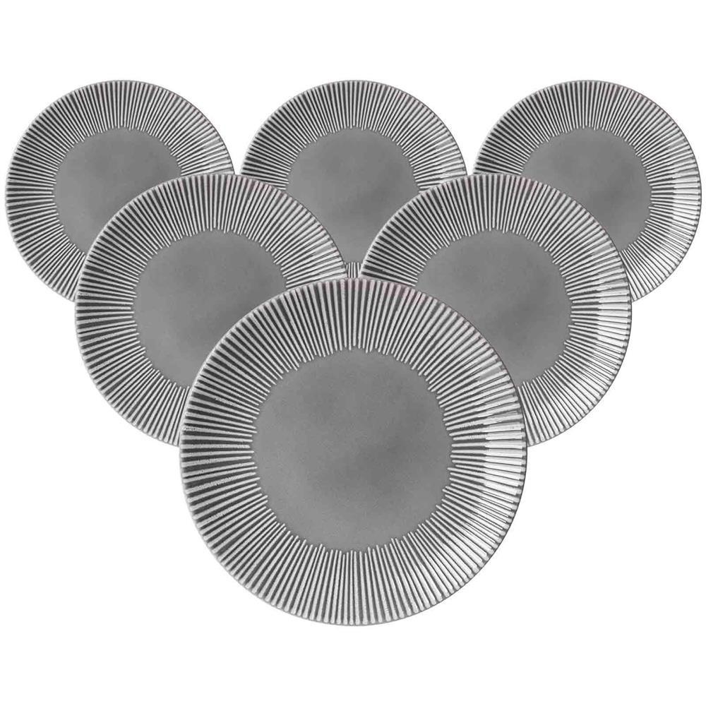 SPEISETELLER Banda Grau ø 27 cm 6er Set - Grau, Keramik (27cm) - Ritzenhoff Breker