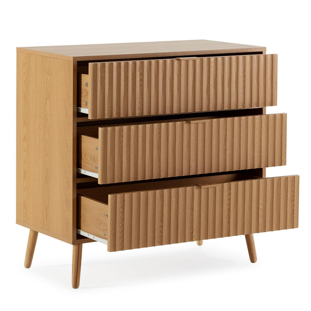 KOMMODE 80/80/40 Lluvia Eiche - Honigeiche, Holzwerkstoff (80/80/40cm)