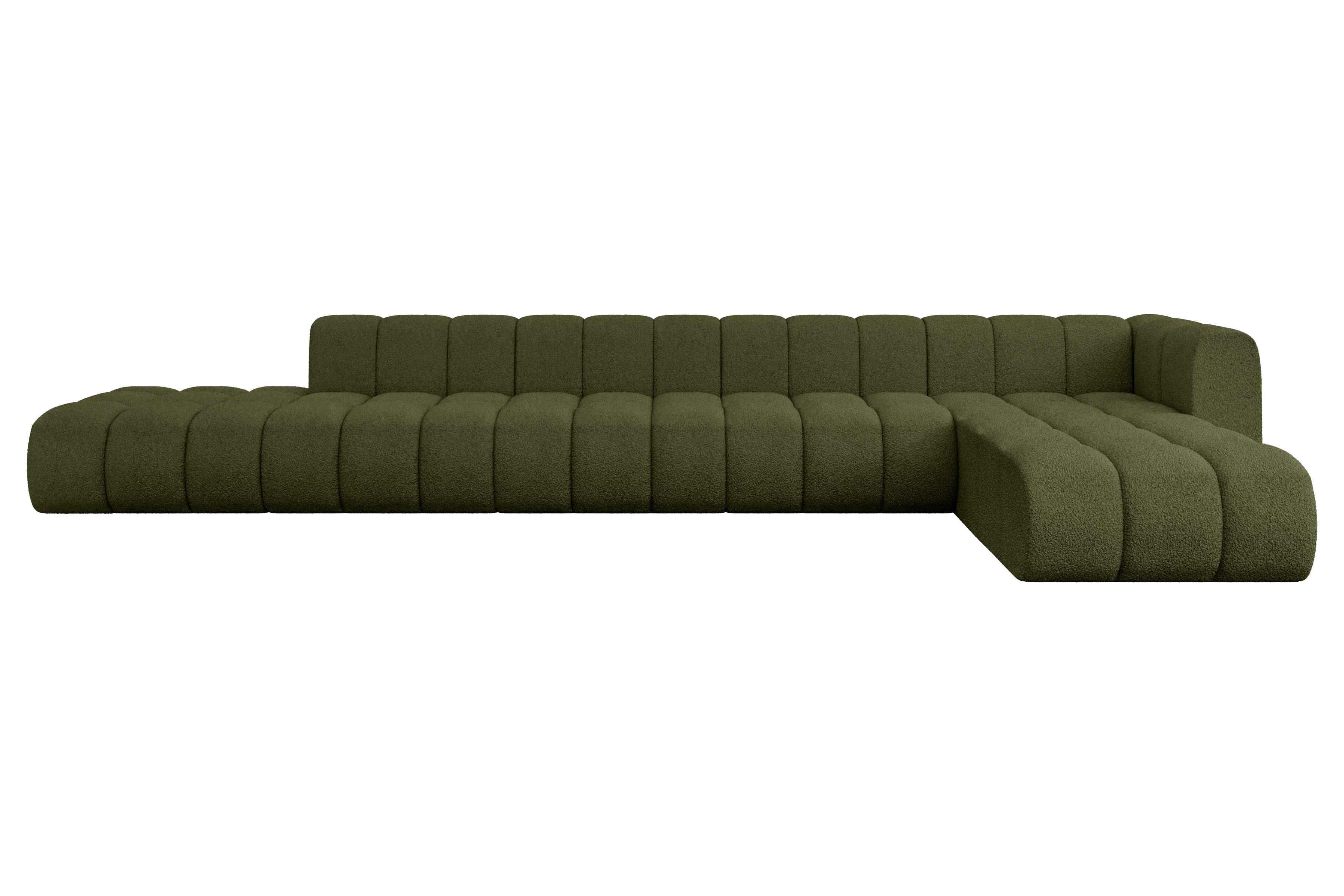 ECKSOFA modulares Sofa Zuvon-L3 - 478x177x70 cm Grün - Grün, Holzwerkstoff/Textil (478/177cm) - ALTDECOR