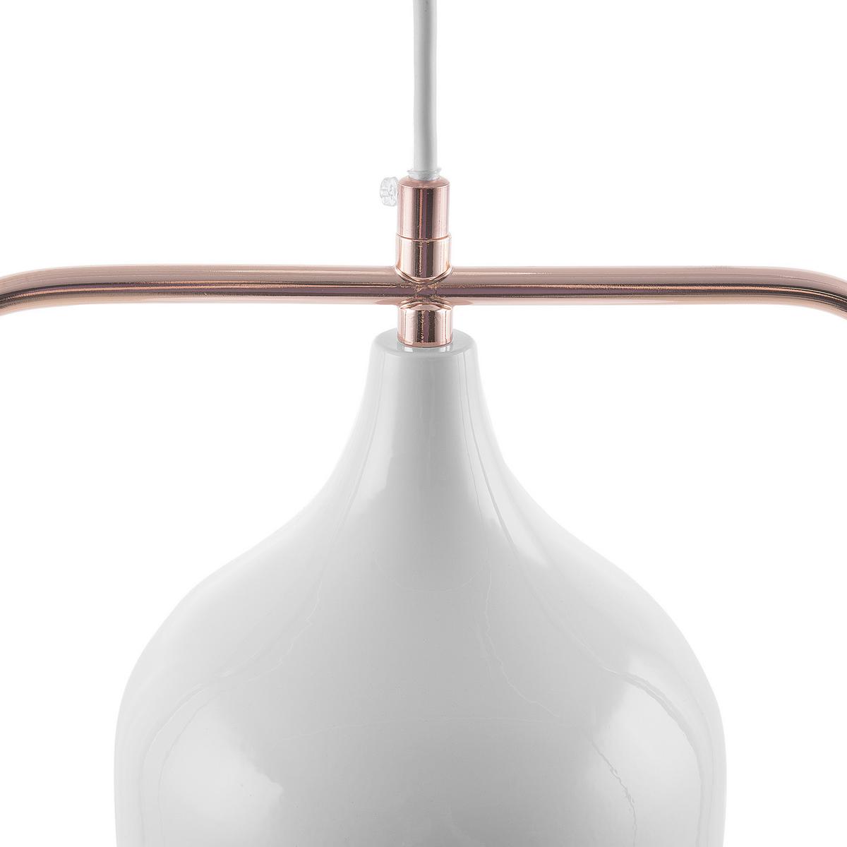 HÄNGELEUCHTE Mavone 15/24/121 cm - Weiß, Metall (15/24/121cm) - Beliani