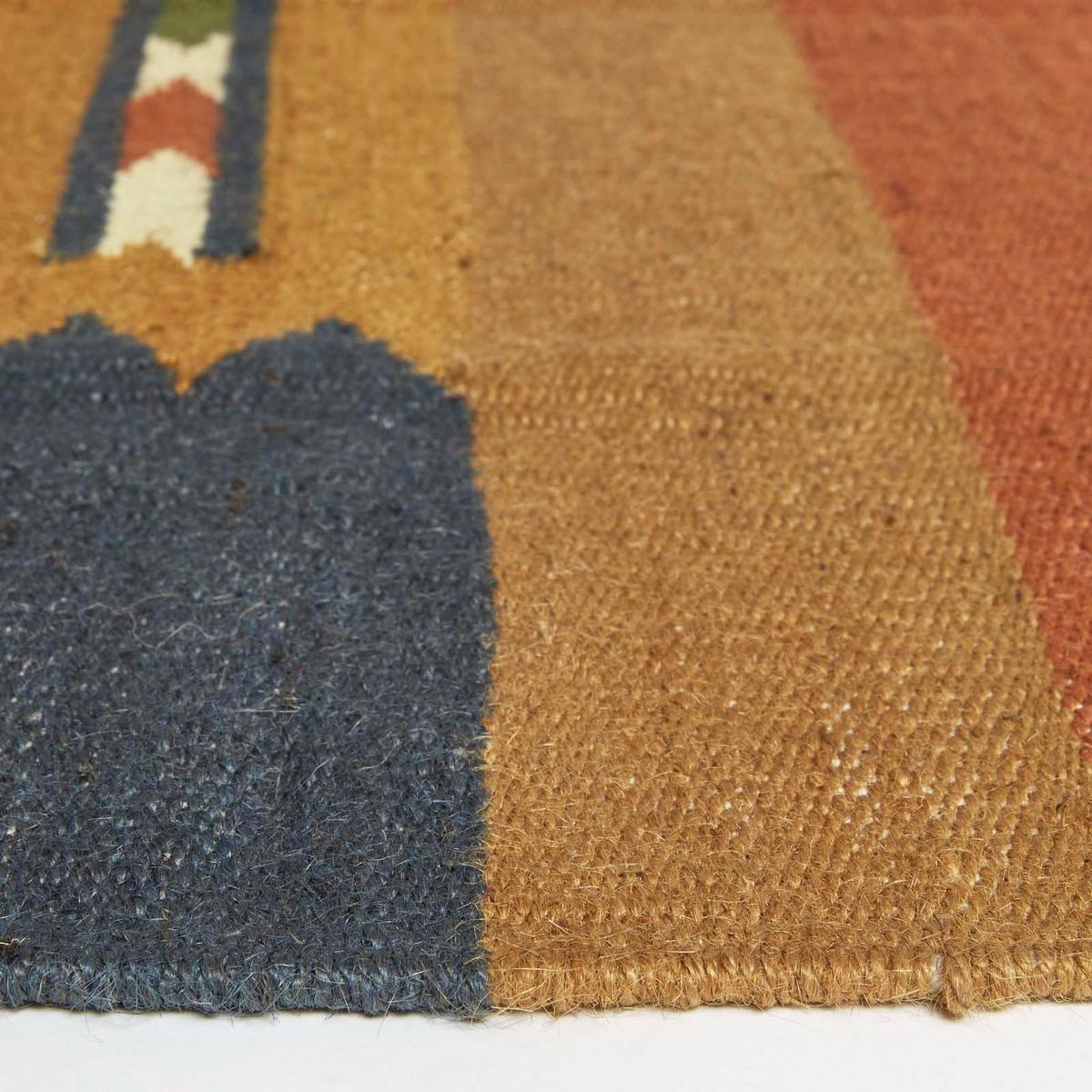 KELIM-TEPPICH Lundi Blue handgewebt 120/170 cm - Multicolor, Textil (120/170cm) - Homescapes