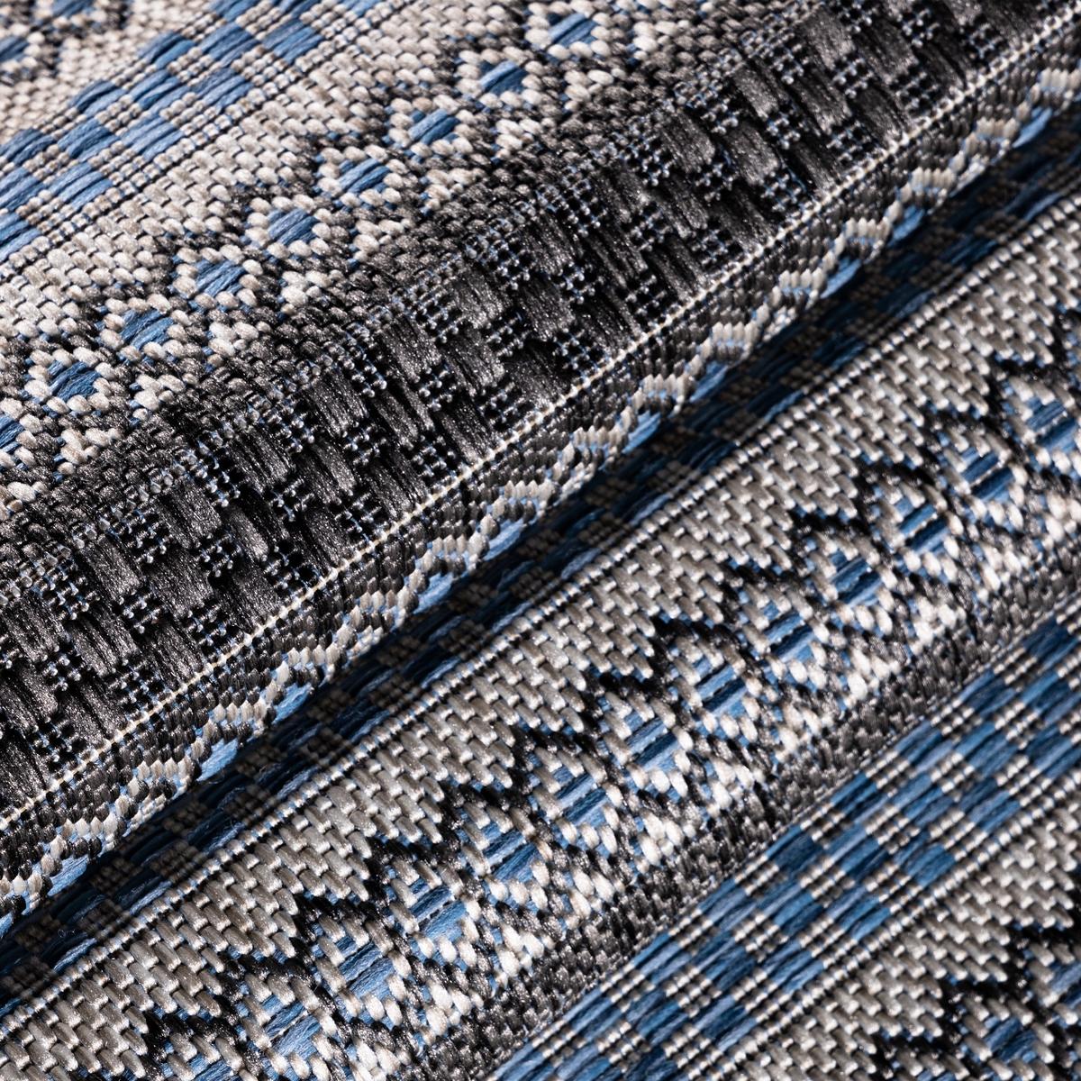 TEPPICH Outdoor SARNTAL in Schwarz, im Vintage-Stil, 120 x 170 cm - Grau, Textil (120/170cm) - KADIMA DESIGN