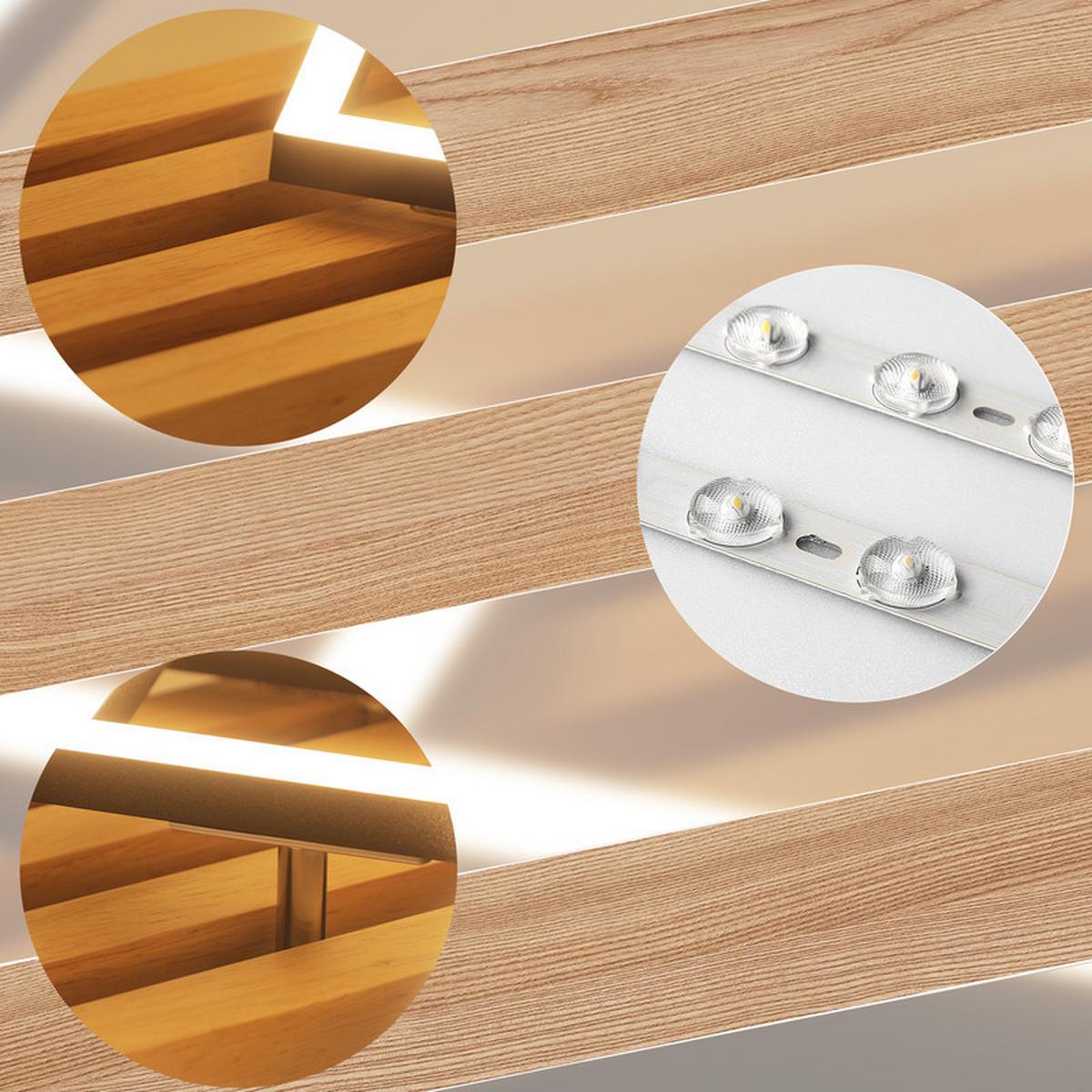 LED-DECKENLEUCHTE Eleganz II 8.8/56.6/41.6cm - Eschefarben, Holz (8.8/56.6/41.6cm) - Nettlife