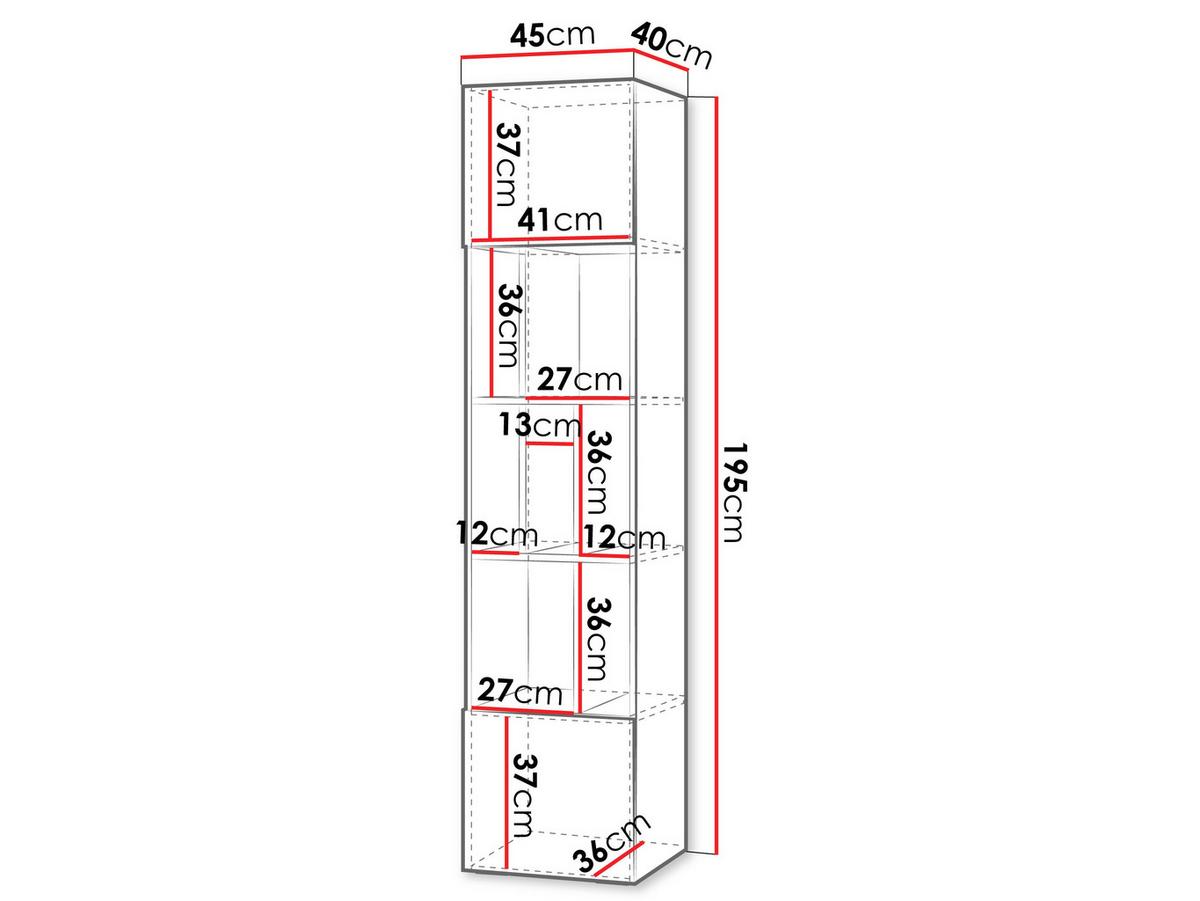REGAL Lorin 2D LO04 - Rosa, Holzwerkstoff (45/195/40cm) - MIRJAN24