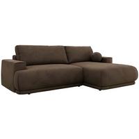 ECKSCHLAFSOFA RINA L Braun Velvet - rechts - Schwarz/Braun, Kunststoff/Textil (170/267cm) - MKS