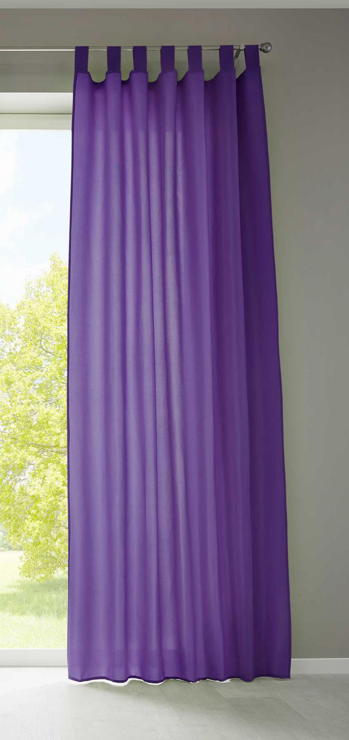 VORHANG POTSDAM HxB 225x140 cm Lila - Lila, Textil (140/225cm) - Gardinenbox