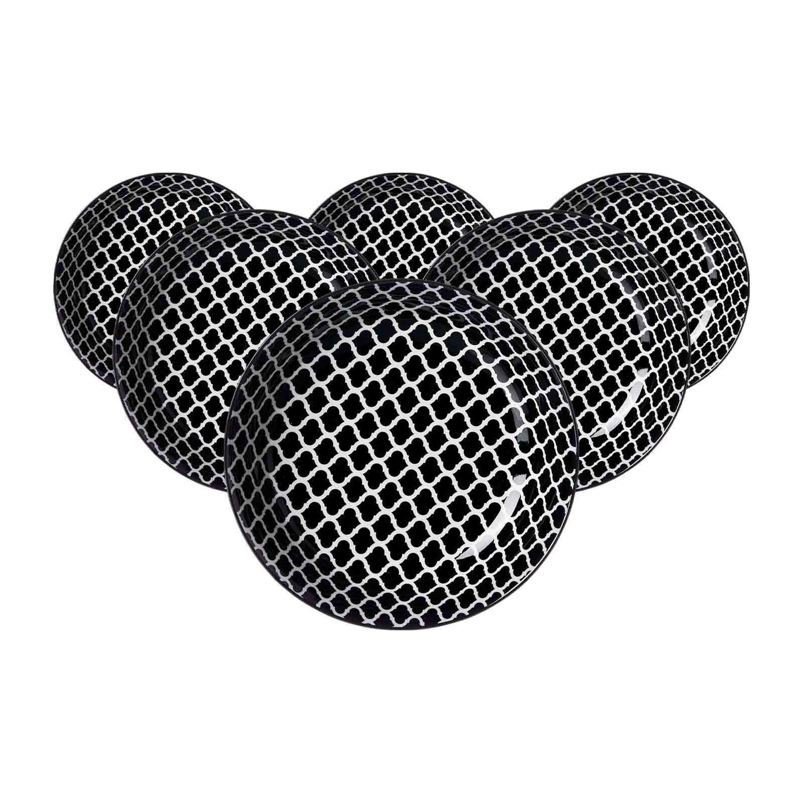 SUPPENTELLER Takeo Swing schwarz-weiß ø 20,5 cm 6er Set - Schwarz/Weiß, Keramik (20.5cm) - Ritzenhoff Breker