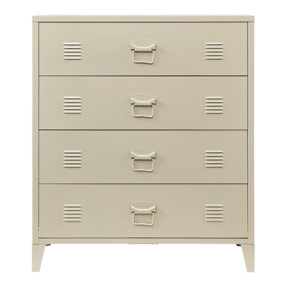 METALLSCHRANK Hämeenlinna - Beige, Metall (80/92/40cm) - [en.casa]